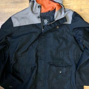 LRG vintage zip up nylon hooded fall jacket